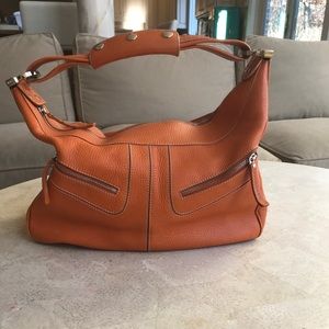 COPY - Tods orange leather handbag